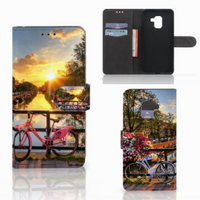 Samsung Galaxy A8 2018 Flip Cover Amsterdamse Grachten - thumbnail