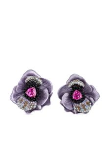 Anabela Chan boucles d'oreilles Bloom en or blanc 18ct - Violet