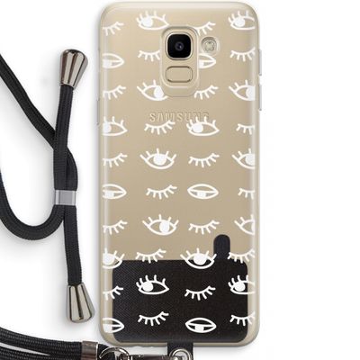 Eye pattern #3: Samsung Galaxy J6 (2018) Transparant Hoesje met koord