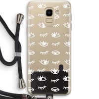 Eye pattern #3: Samsung Galaxy J6 (2018) Transparant Hoesje met koord