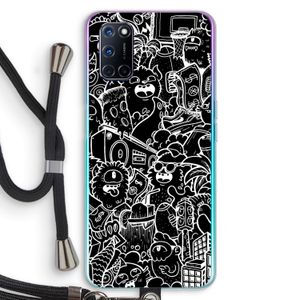 Vexx Black City : Oppo A92 Transparant Hoesje met koord