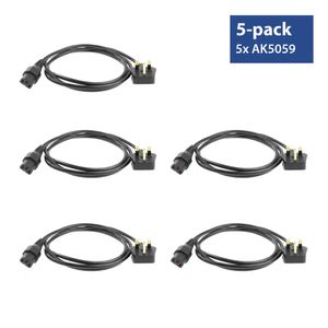ACT AK5325 Netsnoer UK Male/C13 IEC-Lock | Zwart | 2 meter | PC980 | 5-Pack