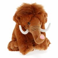 Keel Toys pluche Mammoet knuffeldier - bruin - zittend - 20 cm - thumbnail