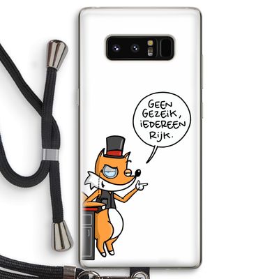 Geen Gezeik: Samsung Galaxy Note 8 Transparant Hoesje met koord