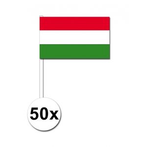 Zwaaivlaggetjes Hongarije 50 stuks   -