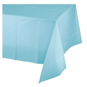 Lichtblauw babyshower/geboorte tafelkleed 137 x 274 cm plastic