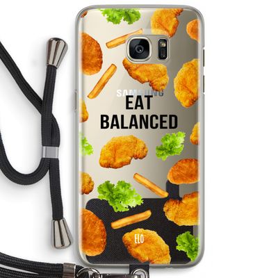 Eat Balanced: Samsung Galaxy S7 Edge Transparant Hoesje met koord