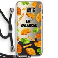 Eat Balanced: Samsung Galaxy S7 Edge Transparant Hoesje met koord