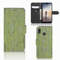 Huawei P20 Lite | Book Style Case | Green Wood