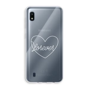 Forever heart pastel: Samsung Galaxy A10 Transparant Hoesje