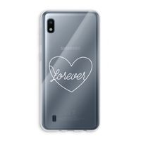 Forever heart pastel: Samsung Galaxy A10 Transparant Hoesje
