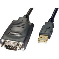 Lindy USB -> Serial Converter - 9 Way (RS-485), 1m USB-kabel Zwart - thumbnail