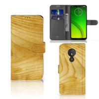 Motorola Moto G7 Power | Book Style Case | Licht Hout