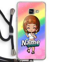 Chibi Maker vrouw: Samsung Galaxy A3 (2016) Transparant Hoesje met koord