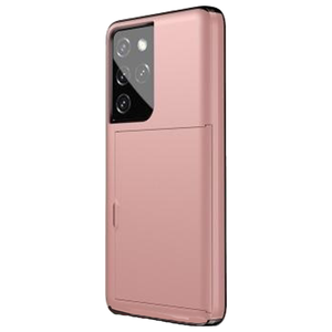 iPhone X hoesje - Backcover - Hardcase - Pasjeshouder - Portemonnee - Shockproof - TPU - Rose Goud