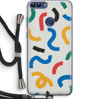 Illustratieve pop 2: Huawei P Smart (2018) Transparant Hoesje met koord