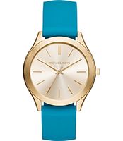 Horlogeband Michael Kors MK2509 Silicoon Turquoise 20mm - thumbnail