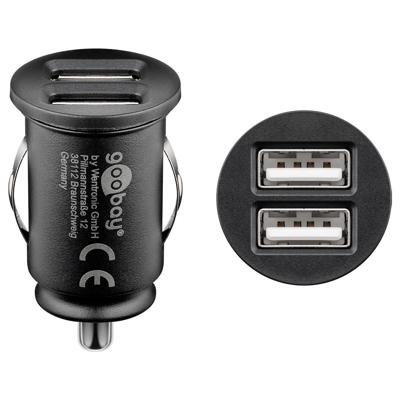USB - Oplader auto - 2 poorts - 2100mA - 12W