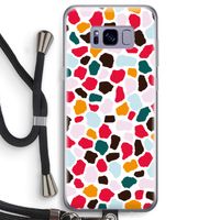 Colored Giraffe: Samsung Galaxy S8 Transparant Hoesje met koord