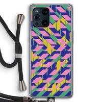 Skew Blush 1: Oppo Find X3 Transparant Hoesje met koord