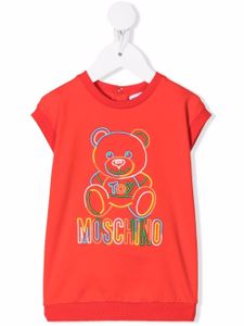 Moschino Kids robe-pull à motif Teddy Bear - Rouge