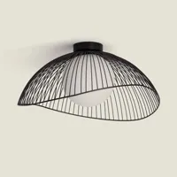 Plafondlamp zwart met glas Metaal &apos;Charles&apos; e27 fitting