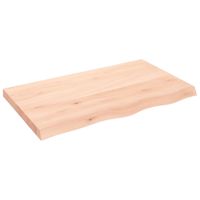 Wandschap 100x60x6 cm onbehandeld massief eikenhout