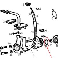 O-ring pakking oliepomp Derbi Euro 2