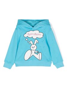 Natasha Zinko Kids hoodie Happy Sunday Rabbit - Bleu