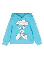 Natasha Zinko Kids hoodie Happy Sunday Rabbit - Bleu