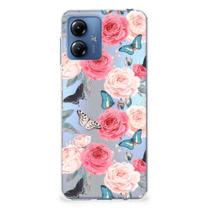 Motorola Moto G14 TPU Case Butterfly Roses