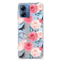 Motorola Moto G14 TPU Case Butterfly Roses - thumbnail