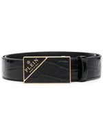 Philipp Plein ceinture à boucle logo - Noir - thumbnail