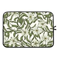 Wit bloemenpatroon: Laptop sleeve 13 inch