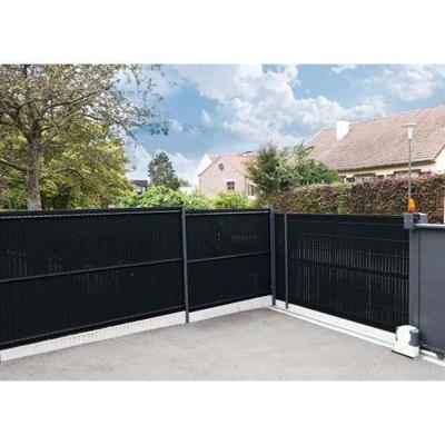 Privacyscherm lamellenset - NATURE - Voor stijf schuttingpaneel - 4/5 privacyscherm - 1.025 x 2.50 m - Zwart
