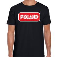 Verkleed T-shirt voor heren - Polen - zwart - voetbal supporter - themafeest