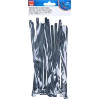 Max Hauri 136685 Kabelbinder 200 mm 7.5 mm Zwart Hersluitbaar, Flexibel 20 stuk(s)