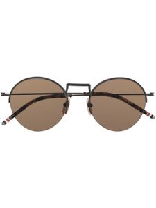 Thom Browne Eyewear lunettes de soleil à monture ronde - Noir