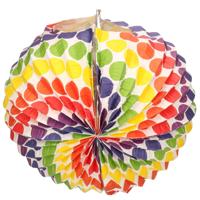 Boland Lampion met gekleurde stippen - papier - Dia 26 cm - Feestversieringen