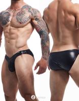 * CUT4MEN Zwarte Wetlook Bikini Slip, BL4CK04