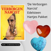 'De Verborgen Narcist' Edelsteen Hartjes Pakket - nieuwe boek - Spiritueelboek.nl