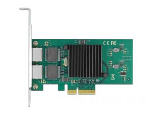 Delock 89021 PCI Express x4-kaart 2 x RJ45 Gigabit LAN i82576