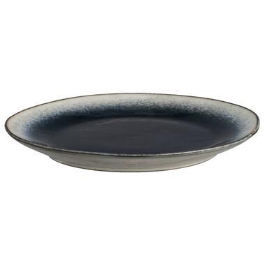 Dinerbord Dorean - blauw stoneware - Ø26,5 cm - Leen Bakker