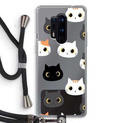 Katten: OnePlus 8 Pro Transparant Hoesje met koord
