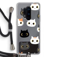 Katten: OnePlus 8 Pro Transparant Hoesje met koord