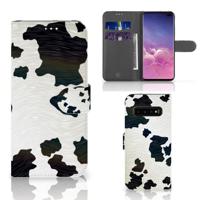 Samsung Galaxy S10 Plus | Telefoonhoesje | Met pasjeshouder | Koeienvlekken