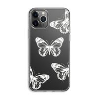 White butterfly: iPhone 11 Pro Max Transparant Hoesje