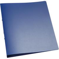 Q-CONNECT ringmap, PP, 2 ringen, 25 mm, transparant blauw