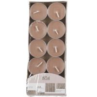 Arti Casa Geurtheelichtjes - 10x stuks - hout - bruin - was/paraffine - 3,5 uur