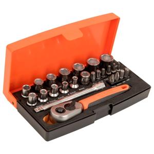 Bahco Bit-/Doppenset met Ratel 1/4" Vierkant- 25-delig - SL25
